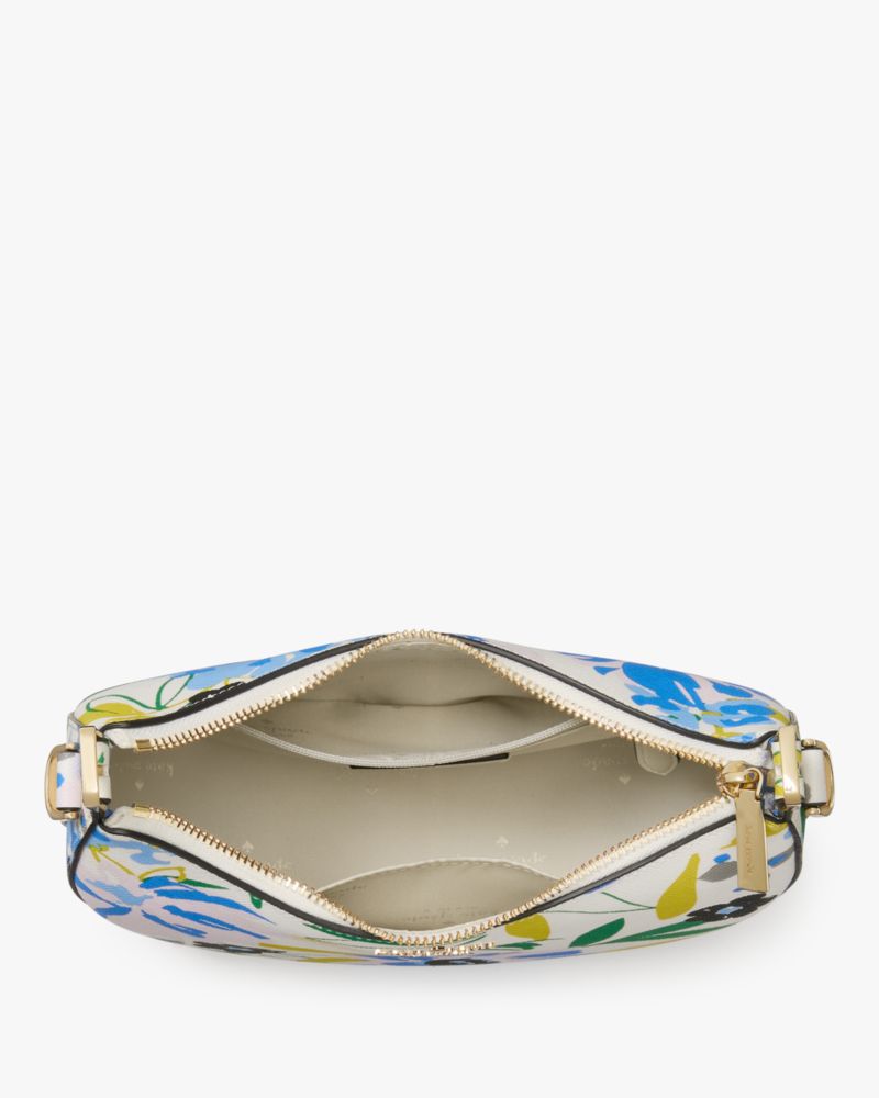 KateSpade Madison Floral Crescent Shoulder Bag Cream Multi