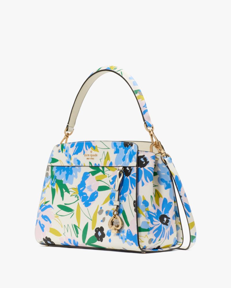 KateSpade Madison Floral Medium Top Handle Satchel Cream Multi
