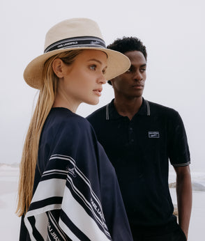 KarlLagerfeld Kl X Borsalino Beach Tote Bag Black/Natural