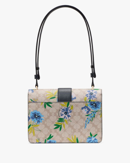 KateSpade Spade Flower Floral Small Flap Shoulder Bag Blazer Blue Multi