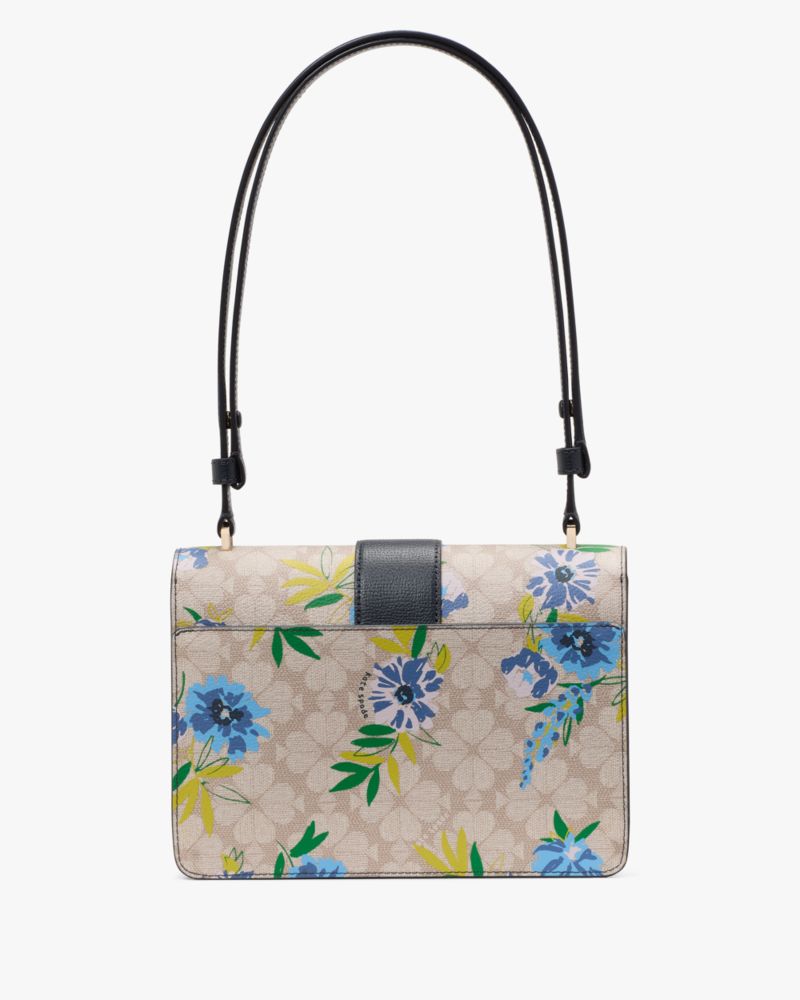 KateSpade Spade Flower Floral Small Flap Shoulder Bag Blazer Blue Multi