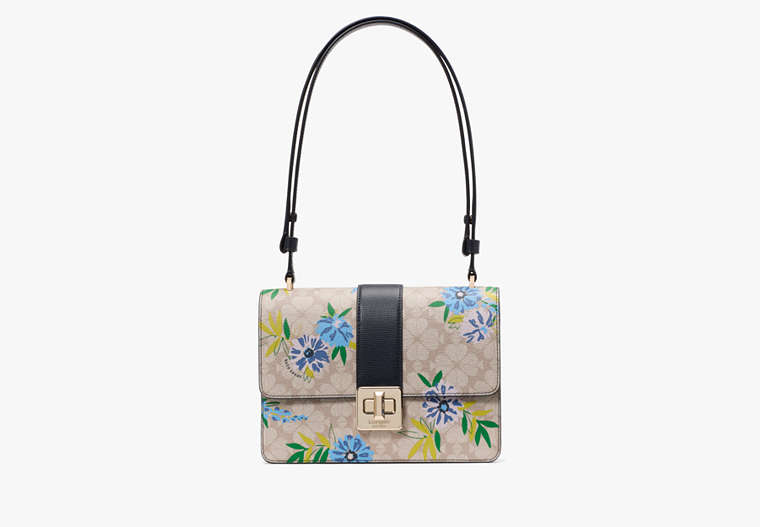 Spade Flower Floral Small Flap Shoulder Bag Blazer Blue Multi Blazer Blue Multi