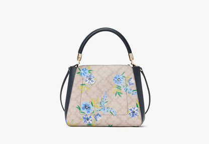 Spade Flower Floral Medium Top Handle Satchel Blazer Blue Multi Blazer Blue Multi