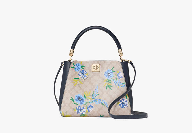 Spade Flower Floral Medium Top Handle Satchel Blazer Blue Multi Blazer Blue Multi