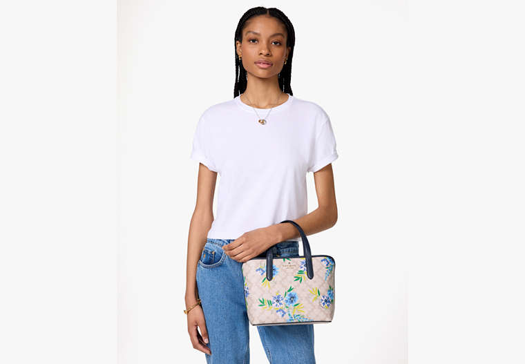 Spade Flower Floral Small Tote Blazer Blue Multi Blazer Blue Multi