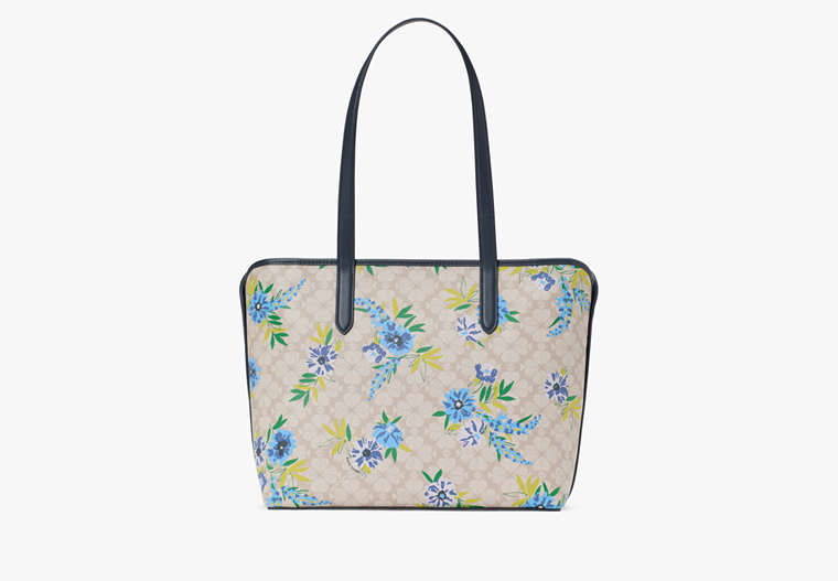 Spade Flower Floral Large Tote Blazer Blue Multi Blazer Blue Multi