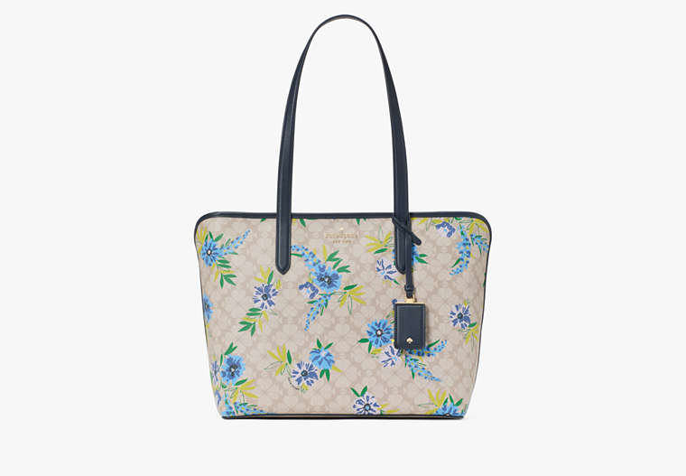 Spade Flower Floral Large Tote Blazer Blue Multi Blazer Blue Multi