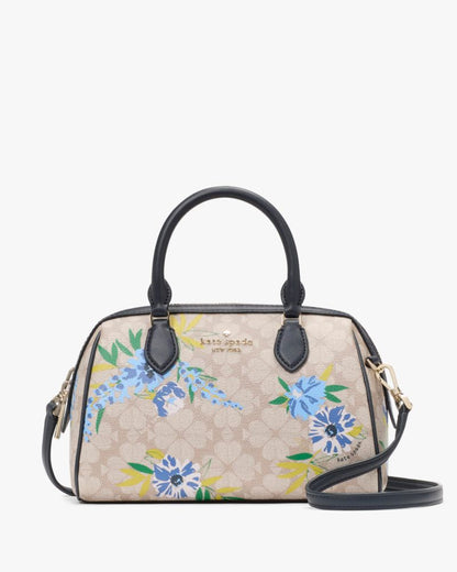 KateSpade Spade Flower Floral Small Dolly Duffle Blazer Blue Multi