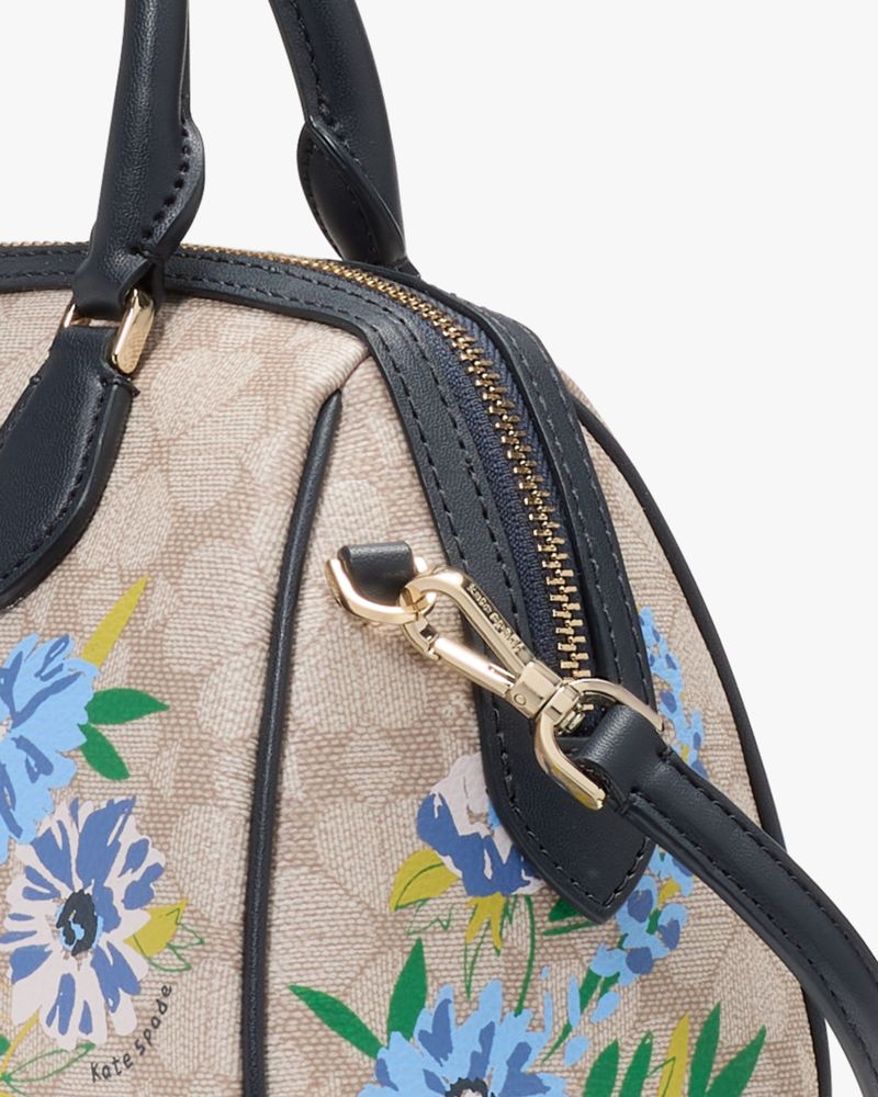 KateSpade Spade Flower Floral Small Dolly Duffle Blazer Blue Multi