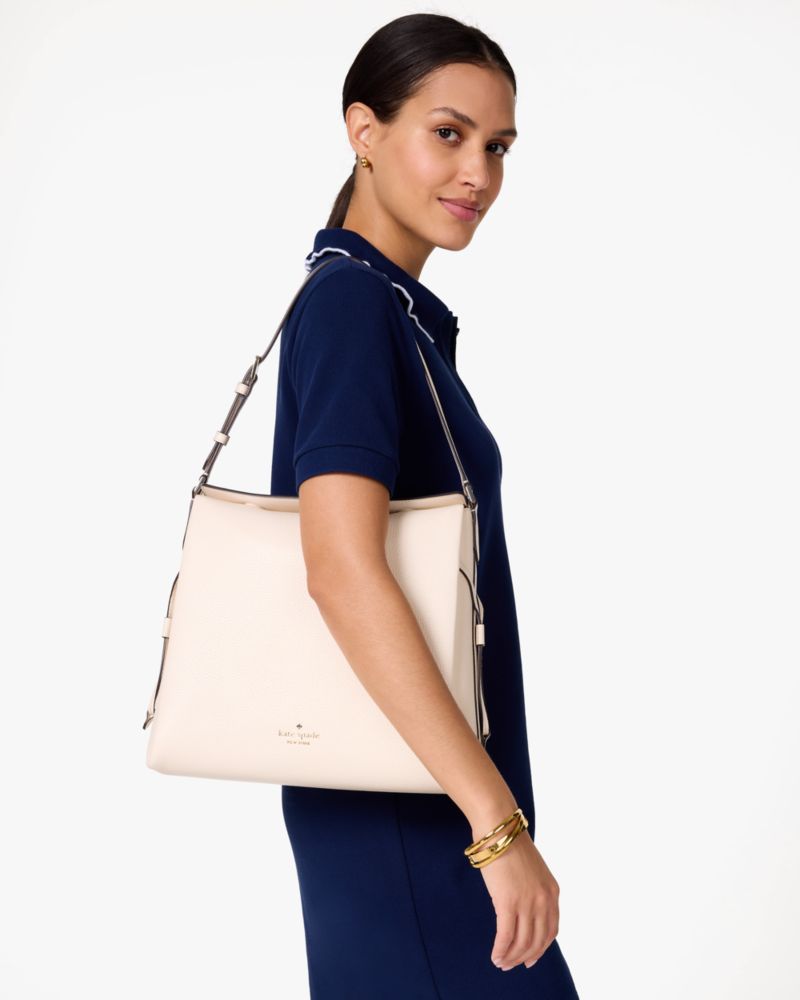KateSpade Dumpling Large Shoulder Bag Parchment