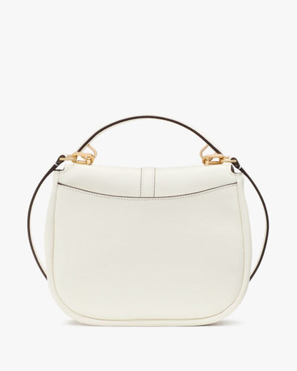 KateSpade Kayla Pebbled Leather Saddle Bag Meringue