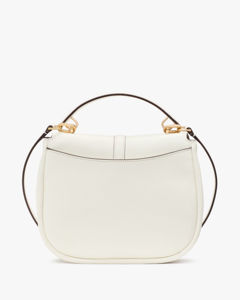 KateSpade Kayla Pebbled Leather Saddle Bag Meringue