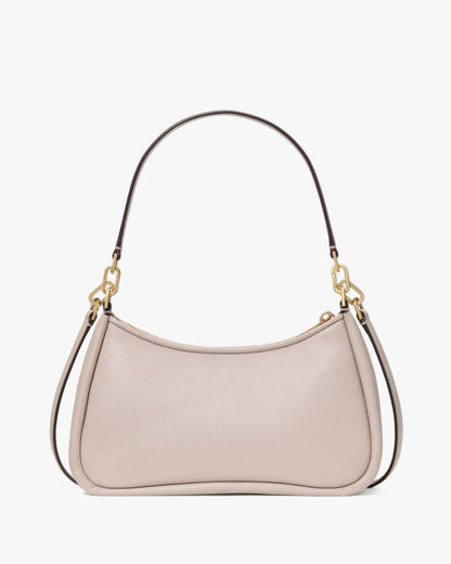 KateSpade Kayla Woven Leather Small Convertible Shoulder Bag Cozy Grey