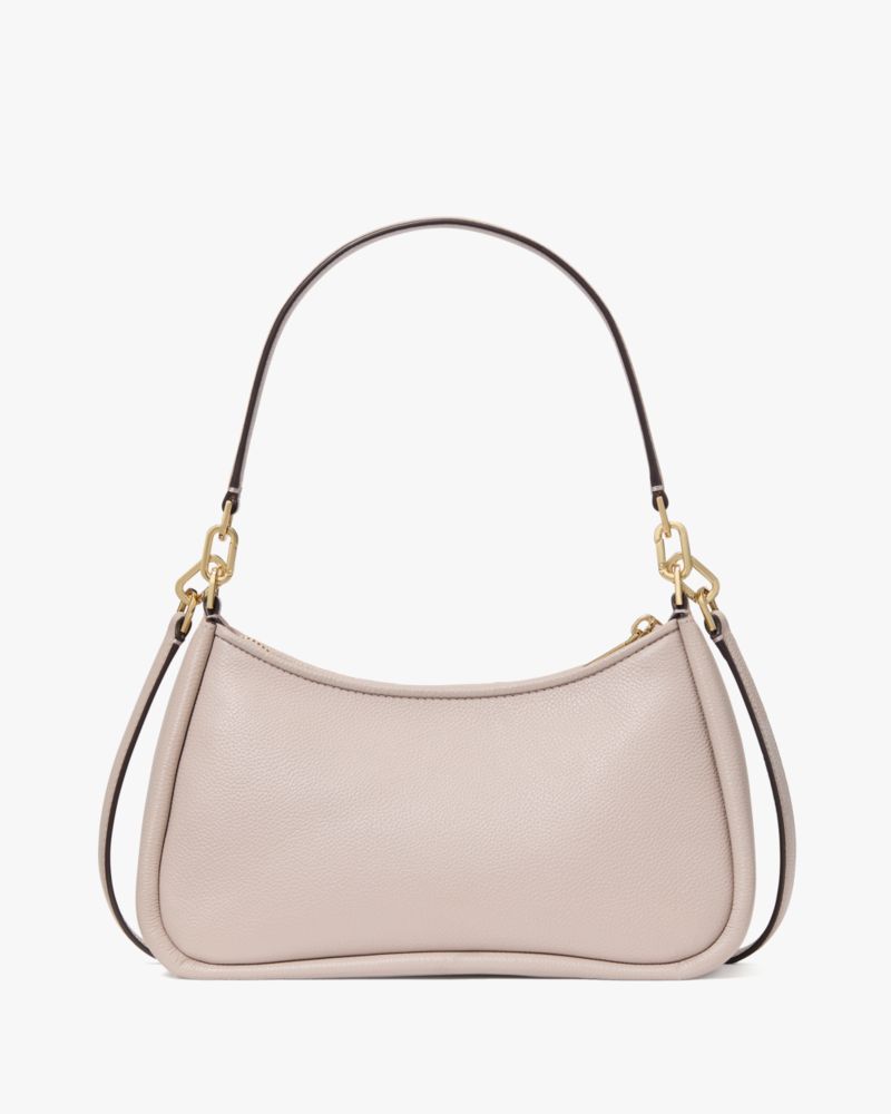KateSpade Kayla Woven Leather Small Convertible Shoulder Bag Cozy Grey