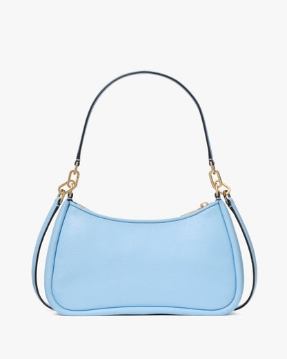 KateSpade Kayla Woven Leather Small Convertible Shoulder Bag Montauk Blue