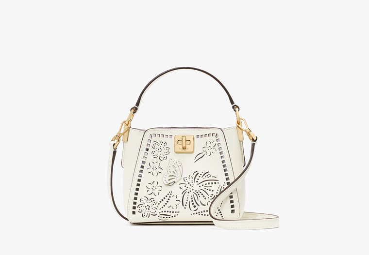 Phoebe Perforated Mini Top Handle Crossbody Meringue Meringue