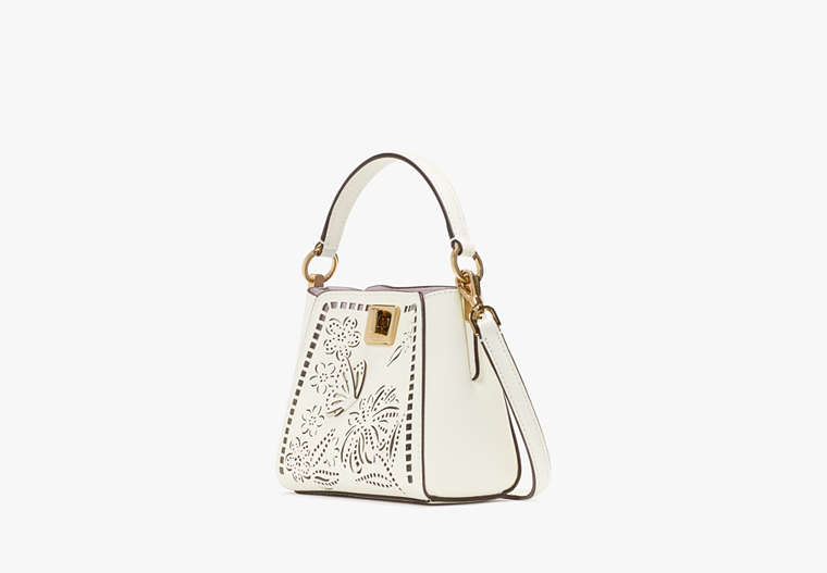 Phoebe Perforated Mini Top Handle Crossbody Meringue Meringue
