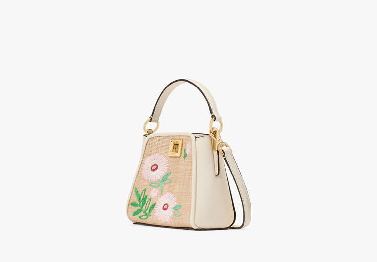 Phoebe Straw Mini Top Handle Crossbody Natural Multi Natural Multi