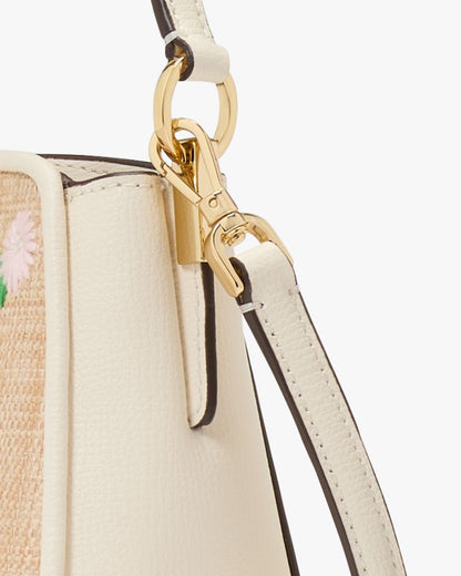 KateSpade Phoebe Straw Mini Top Handle Crossbody Natural Multi