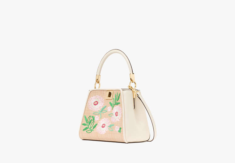 Phoebe Straw Small Top Handle Bag Natural Multi Natural Multi