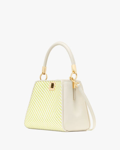 KateSpade Phoebe Straw Small Top Handle Bag Lime Slushy Multi