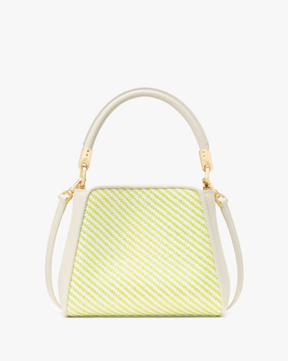 KateSpade Phoebe Straw Small Top Handle Bag Lime Slushy Multi