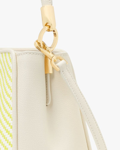 KateSpade Phoebe Straw Small Top Handle Bag Lime Slushy Multi