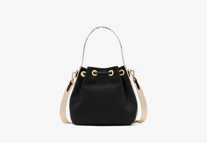 Kip Canvas Bucket Bag Black Black