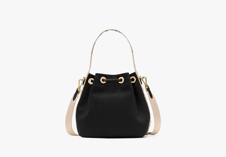 Kip Canvas Bucket Bag Black Black