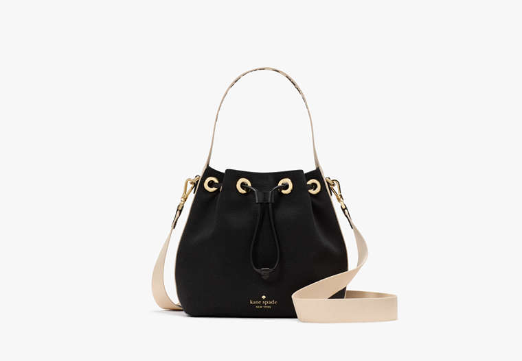 Kip Canvas Bucket Bag Black Black