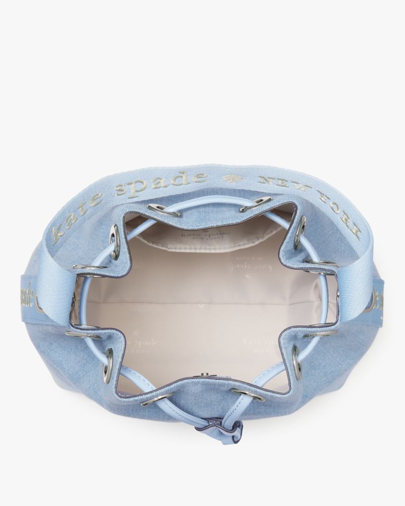 KateSpade Kip Denim Bucket Bag Blue Multicolor