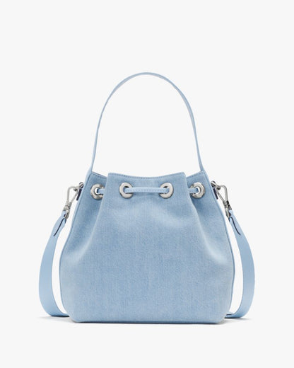 KateSpade Kip Denim Bucket Bag Blue Multicolor