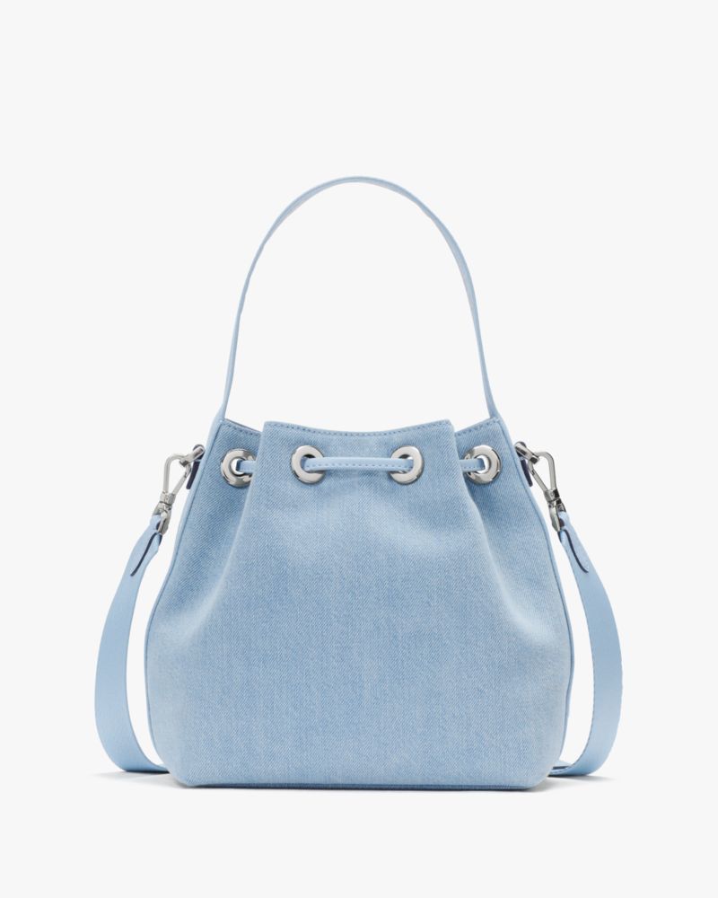 KateSpade Kip Denim Bucket Bag Blue Multicolor