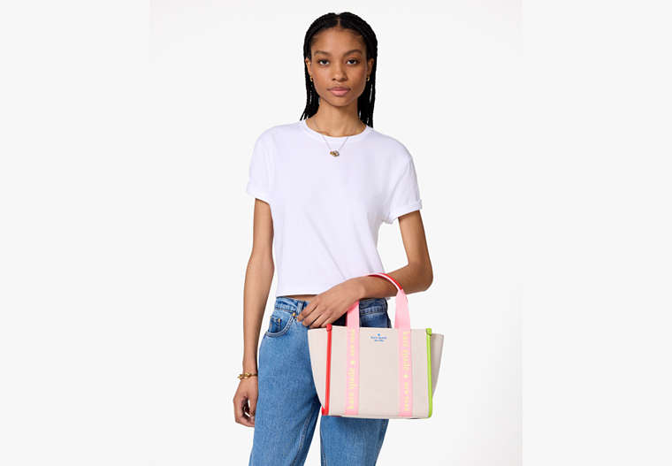 Kate Spade Kip Canvas Small Tote Multi – Kicks Machine