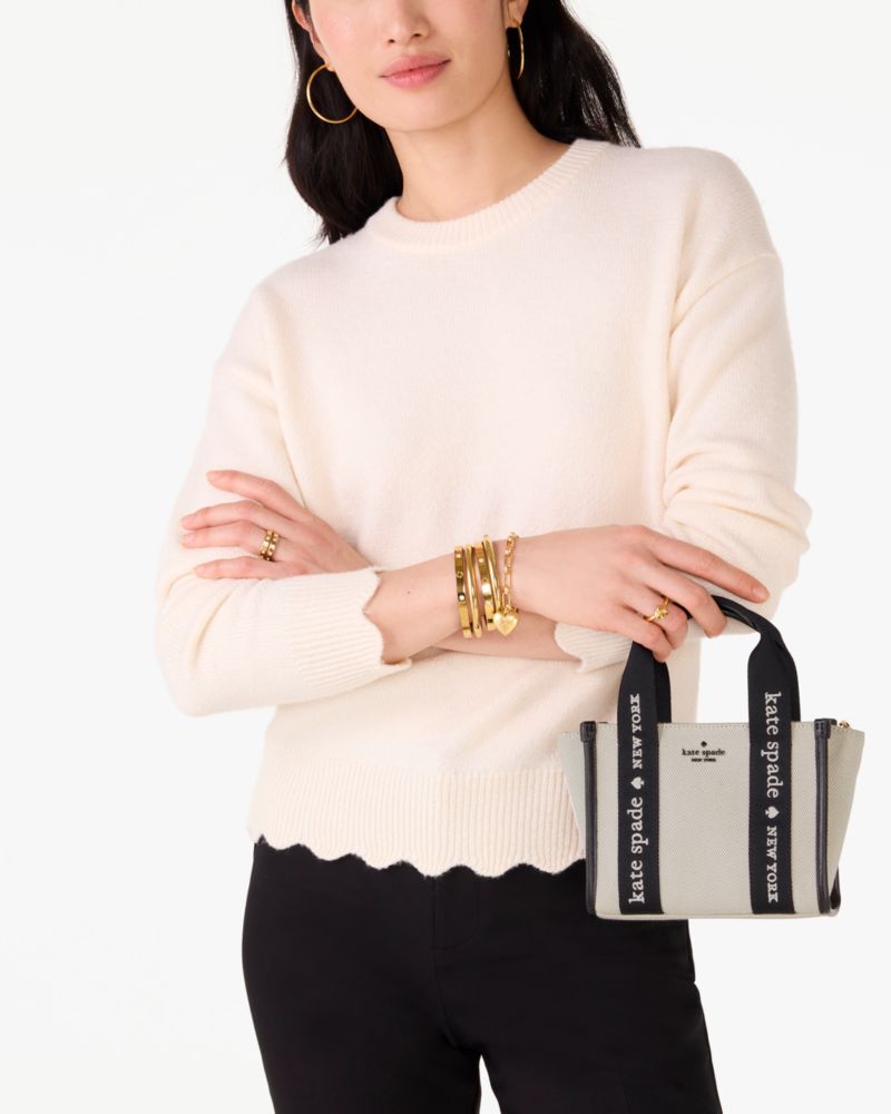 KateSpade Kip Canvas Mini Tote Natural Multi