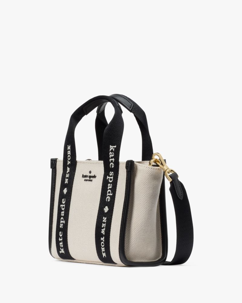 KateSpade Kip Canvas Mini Tote Bag Natural Multi