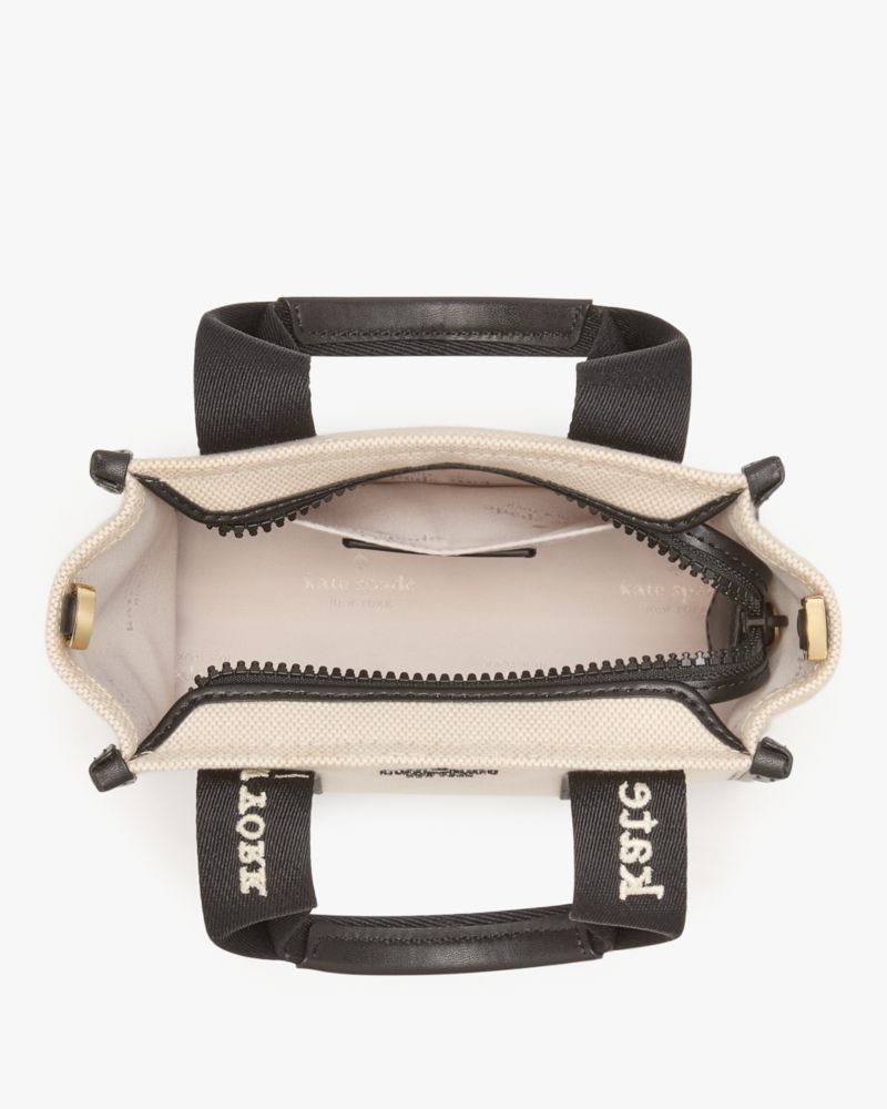 KateSpade Kip Canvas Mini Tote Bag Natural Multi