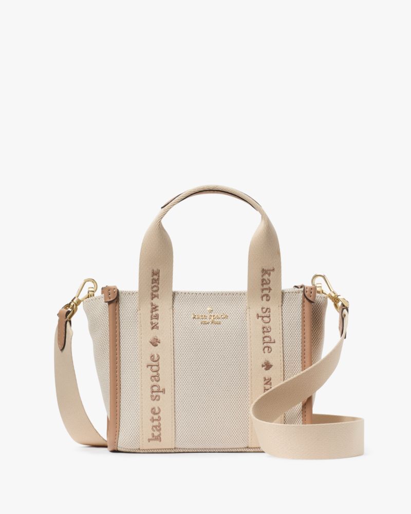 KateSpade Kip Canvas Mini Tote Light Fawn Multi