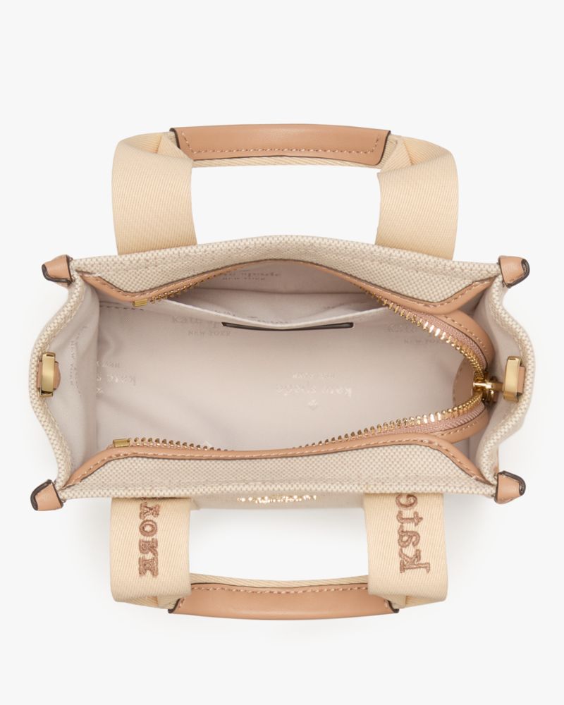 KateSpade Kip Canvas Mini Tote Light Fawn Multi
