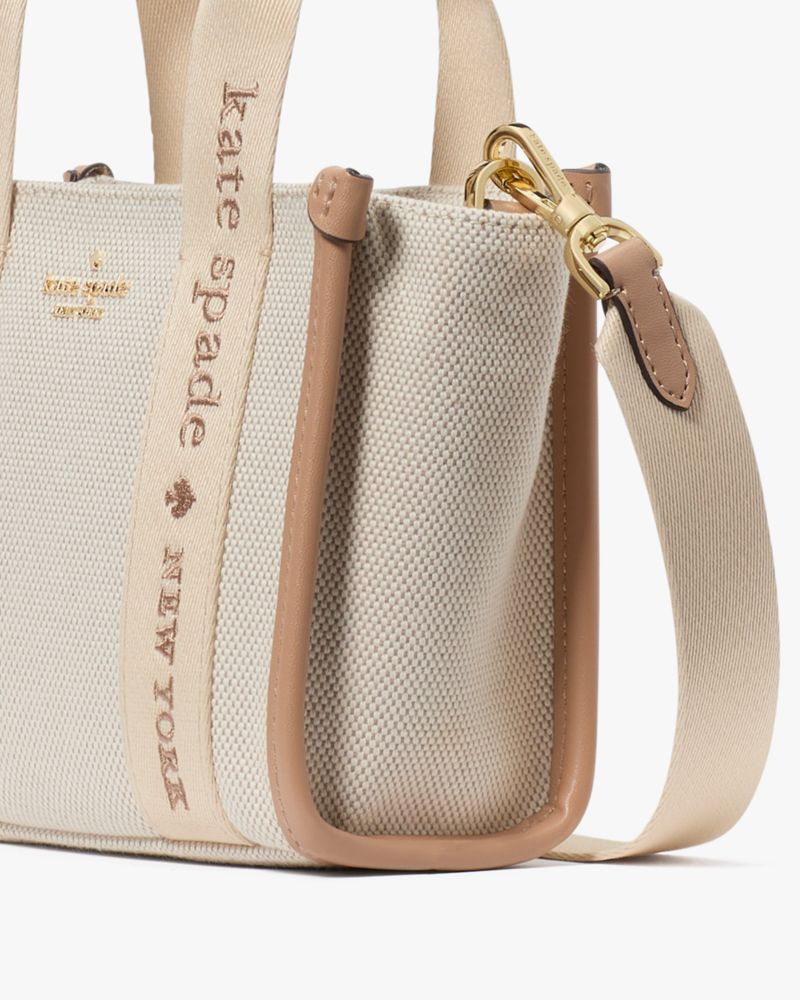 KateSpade Kip Canvas Mini Tote Light Fawn Multi