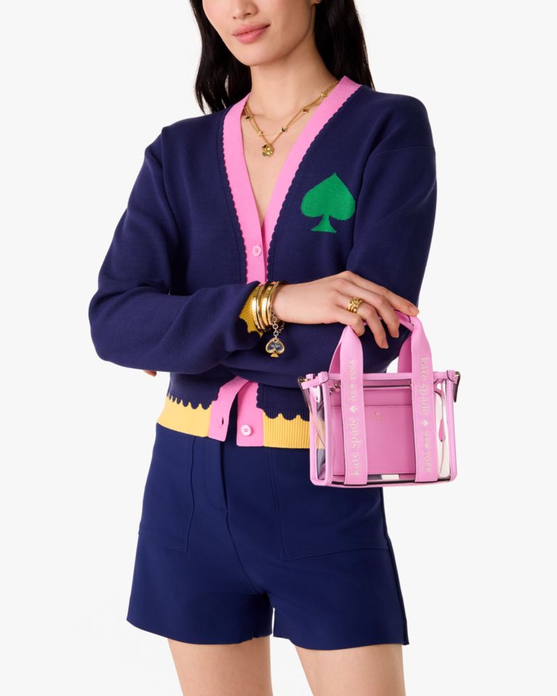 KateSpade Kip Clear Mini Tote Surf Pink