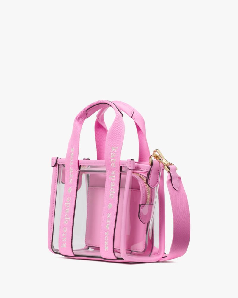 KateSpade Kip Clear Mini Tote Surf Pink