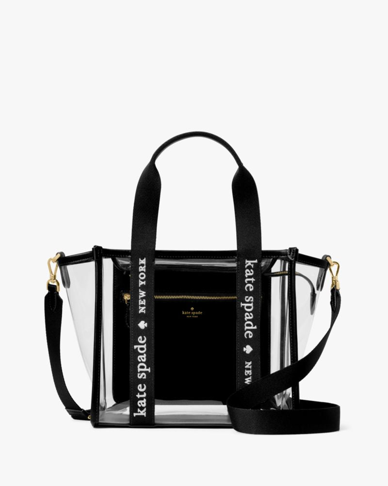 KateSpade Kip Clear Small Tote Black