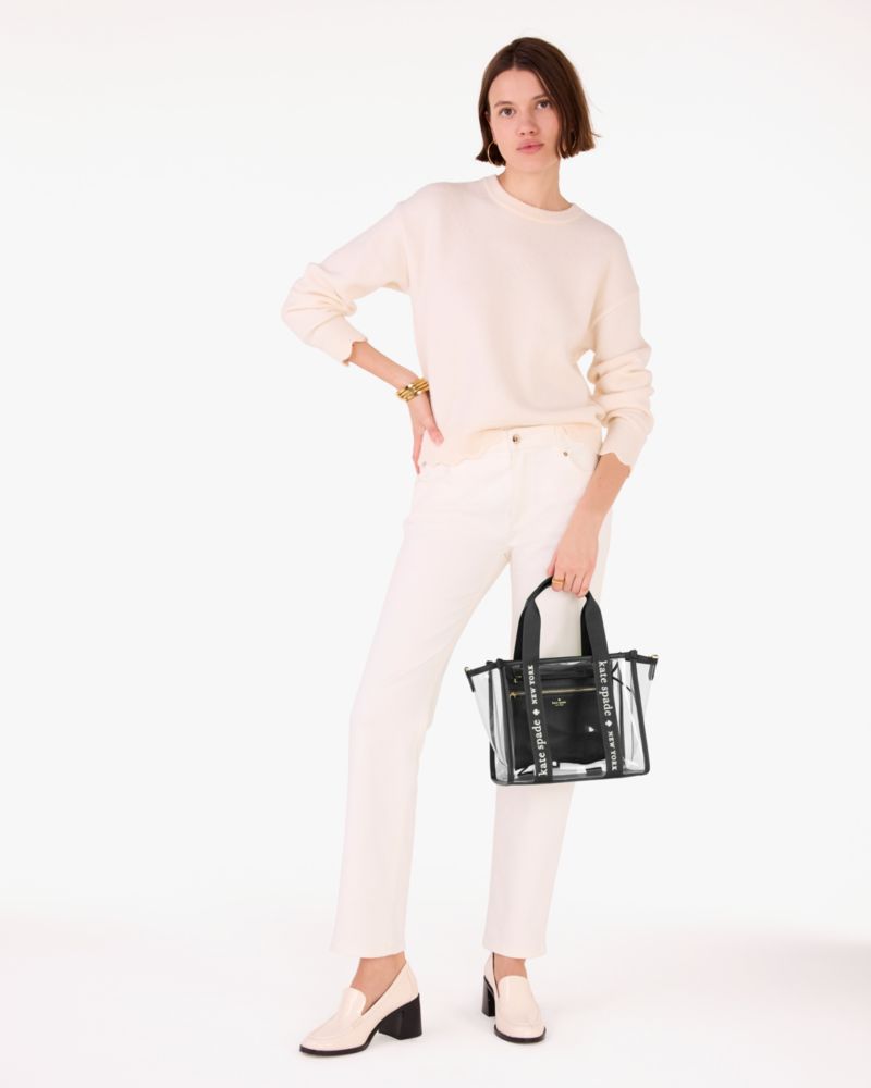 KateSpade Kip Clear Small Tote Black
