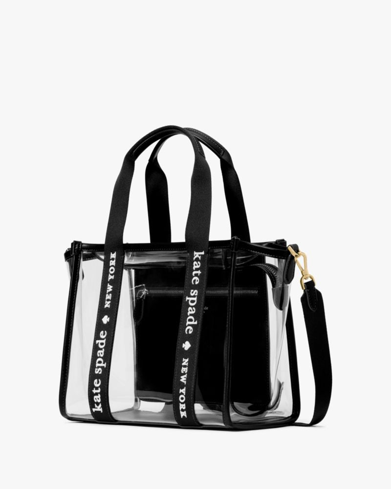 KateSpade Kip Clear Small Tote Black