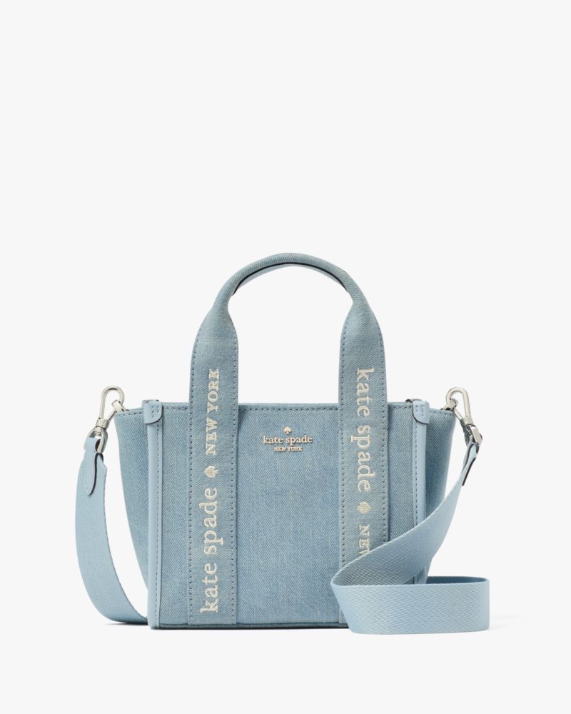 KateSpade Kip Denim Mini Tote Blue Multicolor