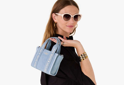 Kip Denim Mini Tote Blue Multicolor Blue Multicolor