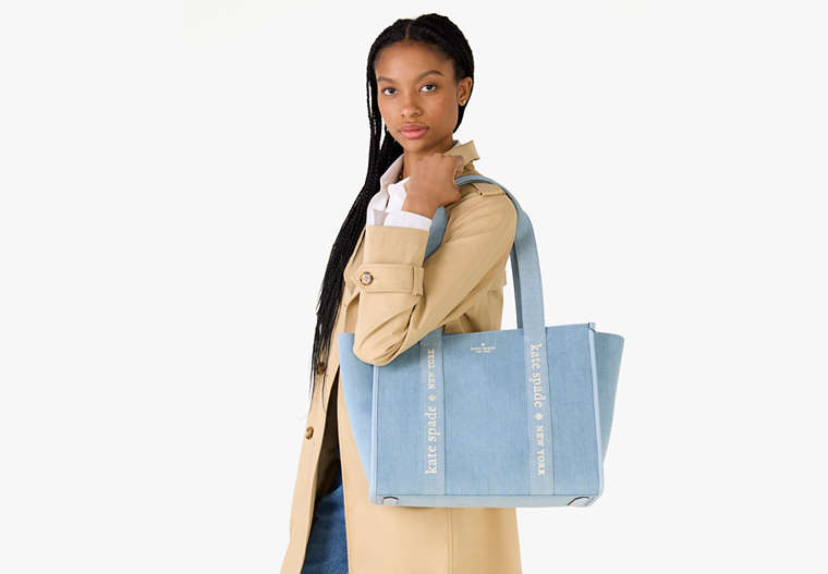 日本未入荷サイズ！ 【Kate Spade】Kip Denim Large Tote Kate Spade New York Kip Denim Large Tote | Brixton Baker