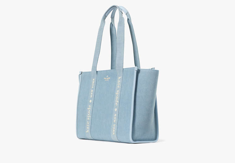 Kate Spade Kip Denim Large Tote Blue Multicolor – Kicks Machine
