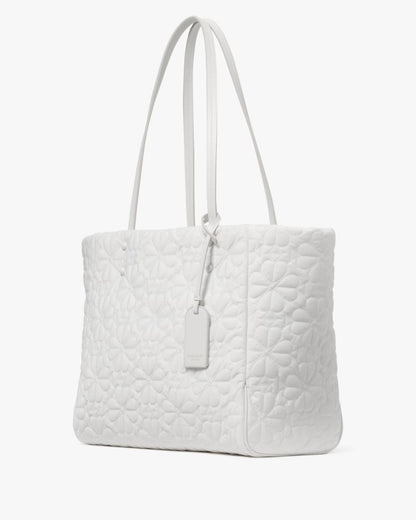 KateSpade Tilly Quilted Medium Tote Bag White Dove